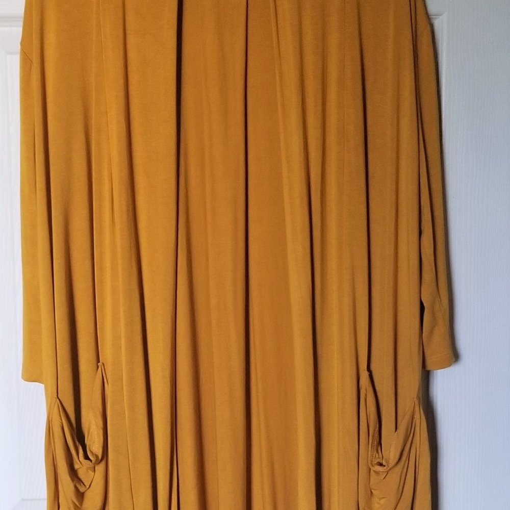 3/4 length open cardigan